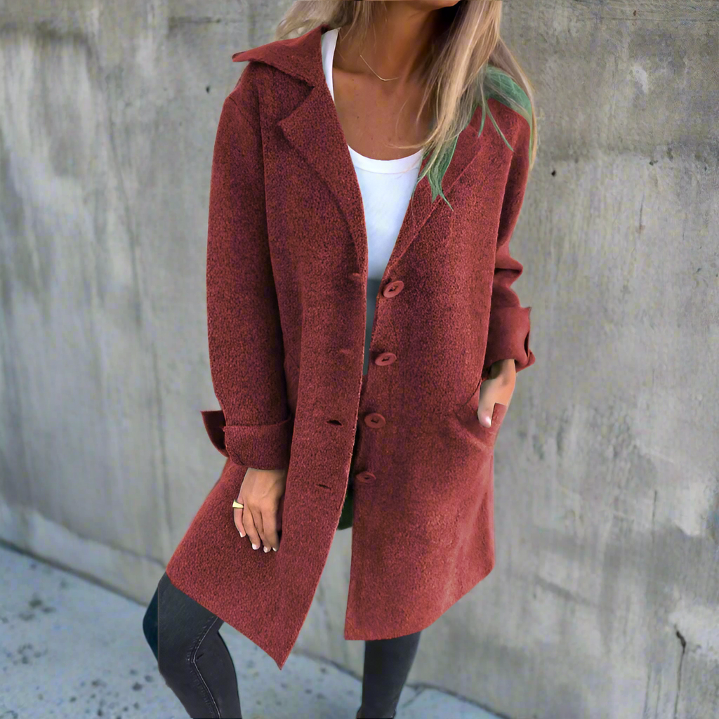 Emily™ | Casual Long Coat with Lapels